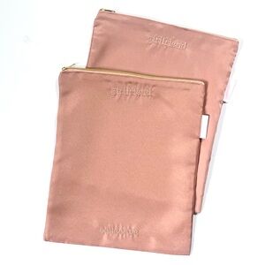 New NWOT Set of 2 girlfriend collective Laundry Pouch Bags in Peach & Gold
